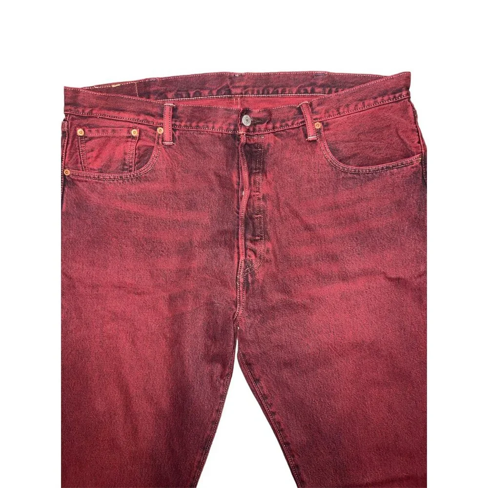 LEVI’S Men’s 501 CT Custom Tapered W40 L32 Button Fly Red‎ Denim, Colored Denim
